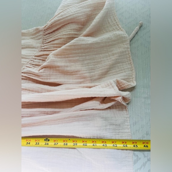 APIECE APART Matira Belted Checked Cotton-voile Midi Dress in Blush Size 4 - Picture 6 of 6